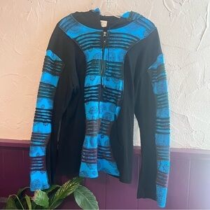 Ark Imports Hooded Zippered Cotton Sweater Size XL